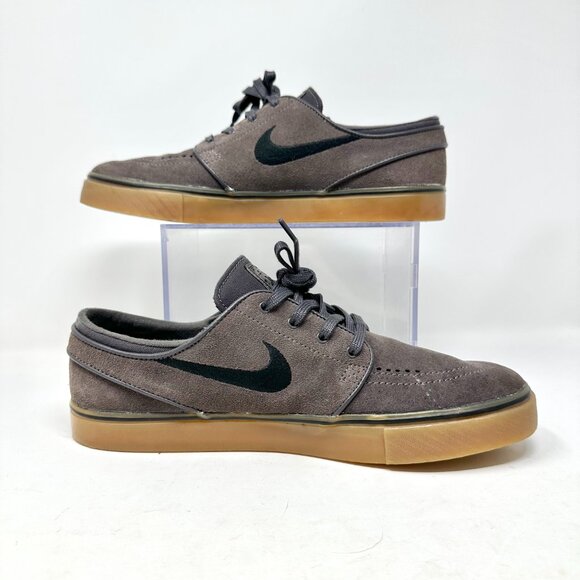 NIKE SB Zoom Stefan Janoski Shoe Men Size 10 Gray Suede Gum Sole 333824-018 - Picture 3 of 10